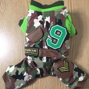 New Doggie🐶 Camo 1pc Jacket Outfit Size Medium Fits 11” x 7”